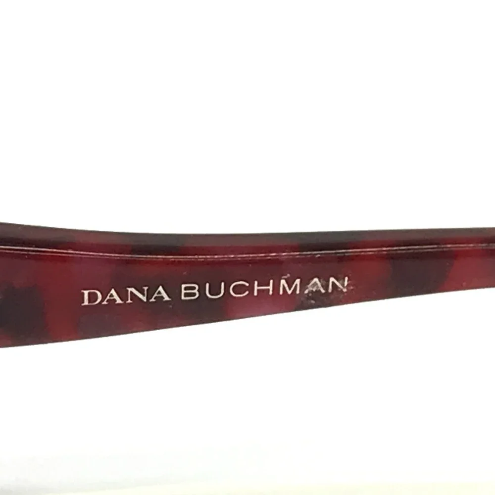 Dana Buchman Eyeglasses Frames KENNA BU Burgundy Red Silver Crystals 52-16-130